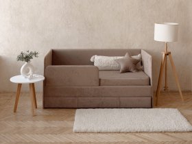 Диван-кровать Happy (капучино) в Белой Горе - belaya-gora.mebel-nsk.ru | фото