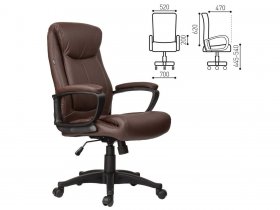 Кресло офисное BRABIX Enter EX-511, коричневое в Белой Горе - belaya-gora.mebel-nsk.ru | фото