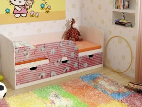 Кровать детская с ящиками 1,86 Минима Hello Kitty в Белой Горе - belaya-gora.mebel-nsk.ru | фото