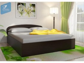 Кровать двуспальная 1,6м с подъем. мех. (венге) в Белой Горе - belaya-gora.mebel-nsk.ru | фото
