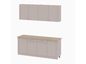 Кухонный гарнитур 2,0м Одетта (меланж/дуб сонома) в Белой Горе - belaya-gora.mebel-nsk.ru | фото