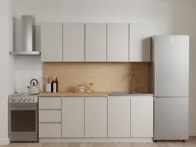 Кухонный гарнитур Мори 2,0 м (сатин) в Белой Горе - belaya-gora.mebel-nsk.ru | фото