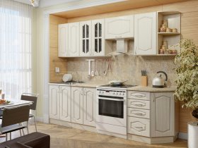 Модульная кухня Классика-1 (дуб молочный) в Белой Горе - belaya-gora.mebel-nsk.ru | фото