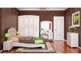 Модульная спальня Каролина в Белой Горе - belaya-gora.mebel-nsk.ru | фото