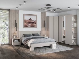 Модульная спальня Люмо (кашемир) в Белой Горе - belaya-gora.mebel-nsk.ru | фото