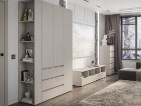 Модульная стенка Люмо (кашемир) в Белой Горе - belaya-gora.mebel-nsk.ru | фото