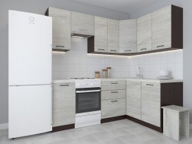 Модульная угловая кухня 1,4м*2,1м Лада (пикард) в Белой Горе - belaya-gora.mebel-nsk.ru | фото