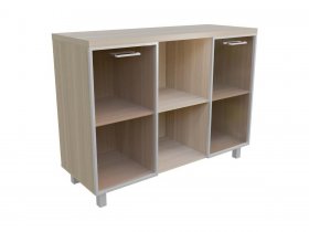 Тумба многофункциональная со стеклом (бронза) Президент-ПРО Пр504 в Белой Горе - belaya-gora.mebel-nsk.ru | фото